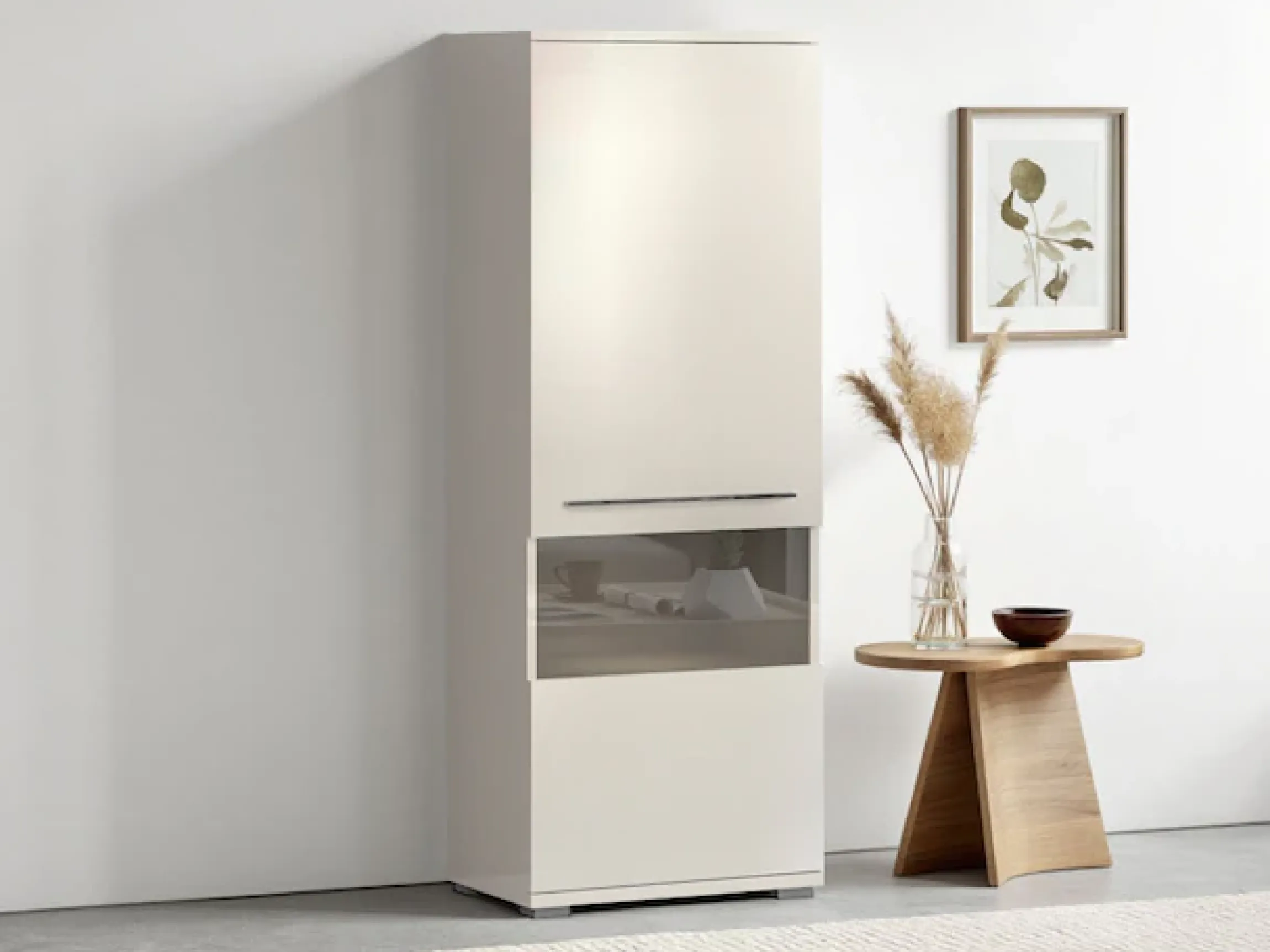 OTTO home Vitrine »Piano« (H/B/T): 161,4/60/40,2cm,UV lackiert, Soft-Close Funktion