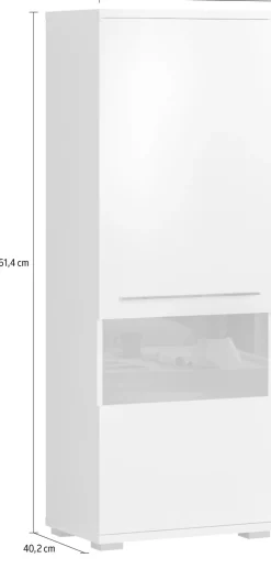 OTTO home Vitrine »Piano« (H/B/T): 161,4/60/40,2cm,UV lackiert, Soft-Close Funktion