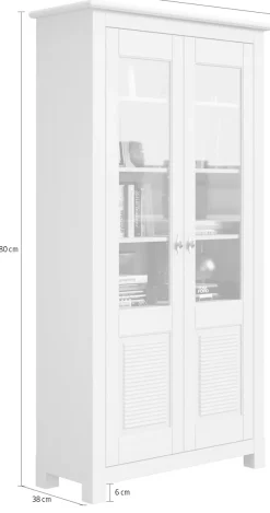 OTTO home Vitrine »Rauna« Aus massiver Kiefer, Türen mit Glaseinsätzen