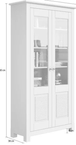 OTTO home Vitrine »Rauna« Aus massiver Kiefer, Türen mit Glaseinsätzen