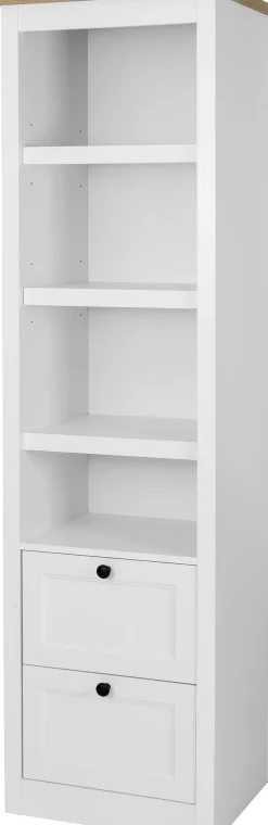 OTTO home Vitrine »Rigny« aus MDF, mit Holz-Zierleiste, schwarzem Metallgriff