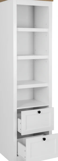 OTTO home Vitrine »Rigny« aus MDF, mit Holz-Zierleiste, schwarzem Metallgriff