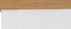 OTTO home Vitrine »Rigny« aus MDF, mit Holz-Zierleiste, schwarzem Metallgriff