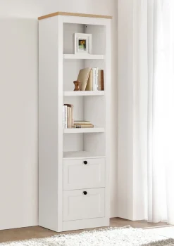 OTTO home Vitrine »Rigny« aus MDF, mit Holz-Zierleiste, schwarzem Metallgriff