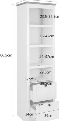 OTTO home Vitrine »Rigny« aus MDF, mit Holz-Zierleiste, schwarzem Metallgriff