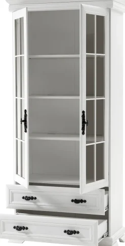 OTTO home Vitrine »Royal, Standvitrine, eleganter Vitrinenschrank, Glasvitrine« im Laushausstil, ausreichend Stauraum, Metallgriffe, 192 cm hoch