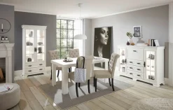 OTTO home Vitrine »Royal, Standvitrine, eleganter Vitrinenschrank, Glasvitrine« im Laushausstil, ausreichend Stauraum, Metallgriffe, 192 cm hoch