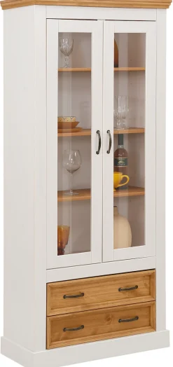 OTTO home Vitrine »Selma« Höhe 180 cm, mit schöner Holzmaserung