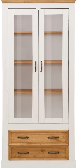 OTTO home Vitrine »Selma« Höhe 180 cm, mit schöner Holzmaserung