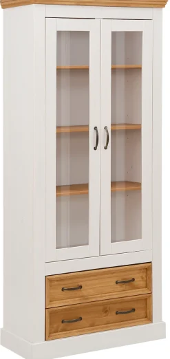 OTTO home Vitrine »Selma« Höhe 180 cm, mit schöner Holzmaserung