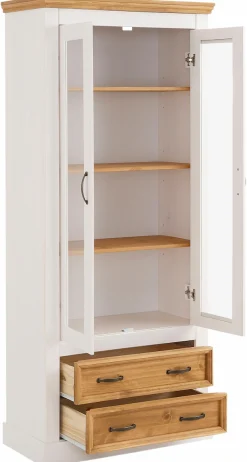 OTTO home Vitrine »Selma« Höhe 180 cm, mit schöner Holzmaserung