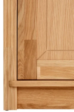 OTTO home Vitrine »Soeren Bücherregal mit Eiche-Elementen B/T/H: 80/29/220 cm« mit Glas-/Holztüren