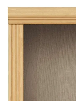 OTTO home Vitrine »Soeren Regal mit 2 Glastüren und 2 Holztüren, B/TH: 80/29/220 cm« Kiefer FSC®-zertifiziert, 1 offenes Fach, 6 Fächer hinter den Türen