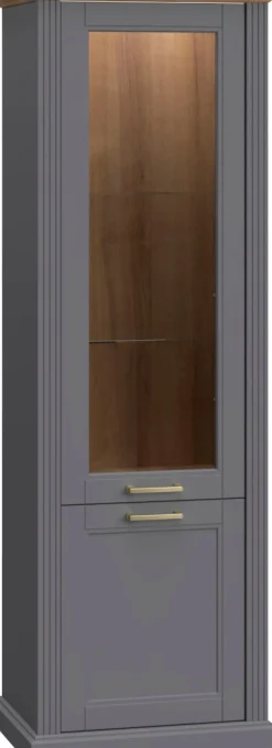 OTTO home Vitrine »Tara« (H/B/T): 200/66/48cm,lackiert mit wasserbasiertem UV-Lack,Soft-Close-Funktion