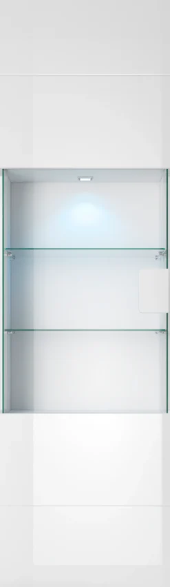 OTTO home Vitrine »Toledo,Höhe 204 cm trendige Glasvitrine mit dekorative Fräsungen« Standvitrine ohne Beleuchtung, viel Stauraum, hochglanz Front MDF