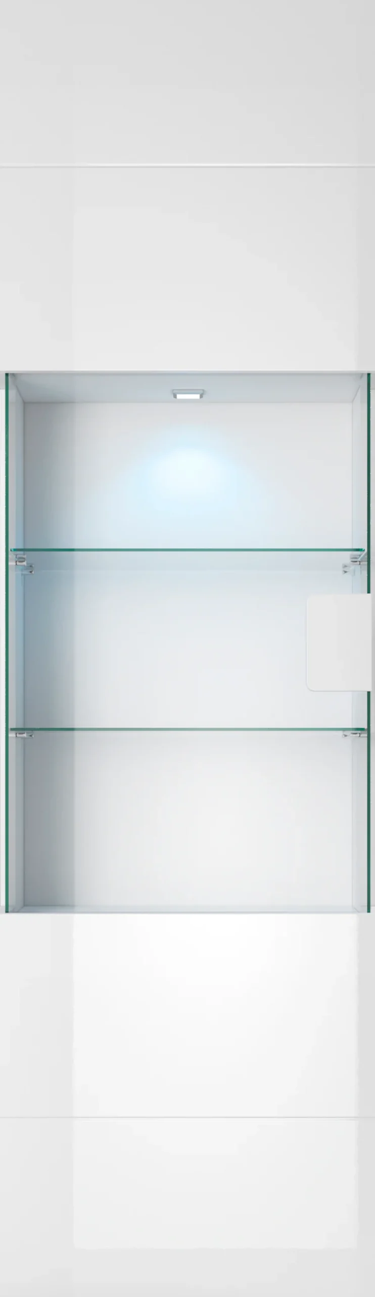 OTTO home Vitrine »Toledo,Höhe 204 cm trendige Glasvitrine mit dekorative Fräsungen« Standvitrine ohne Beleuchtung, viel Stauraum, hochglanz Front MDF