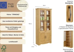 OTTO home Vitrine »Trinidad« 4-türig, Breite 85 cm