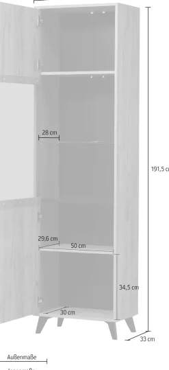 OTTO home Vitrine »Umbria« Höhe ca. 191 cm