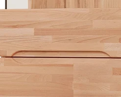 OTTO home Vitrine »VETRO: Fronten aus Massivholz, Korpus aus Melamin, 1Glastür« Kernbuche B/T/H:50/40/190cm, 3Variable einlegeboden, Türanschlag L/R