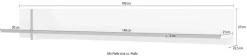 OTTO home Wandboard »Cross,Breite 180 cm, moderne Wandregal« Hängeregal mit viel Stauraum