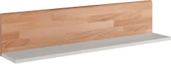 OTTO home Wandregal »CITRA auf Kernbuche Massivholz und Melamin in Grau« Set, 2 Stk. tlg. Set 2-tlg., zwei Wandregale, Breite 80 cm, Tiefe 18cm