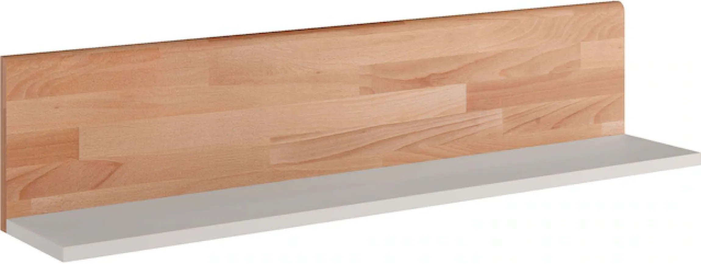 OTTO home Wandregal »CITRA auf Kernbuche Massivholz und Melamin in Grau« Set, 2 Stk. tlg. Set 2-tlg., zwei Wandregale, Breite 80 cm, Tiefe 18cm