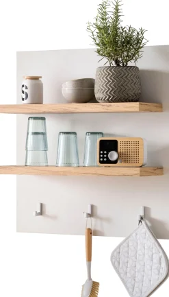 OTTO home Wandregal »KS-Westminster« mit 2 Ablageböden, 3 Haken, Breite 60 cm, exclusiv by Otto