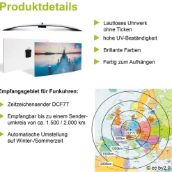 OTTO home Wanduhr »Affen - Alu gebogen« wahlweise mit Quarz- oder Funkuhrwerk, lautlos ohne Tickgeräusche