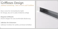 OTTO home Waschbeckenunterschrank »Bozen, Unterbeckenschrank 60 cm« griffloses Design, Maße (B/T/H): 60/35/54 cm