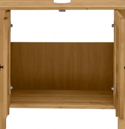 OTTO home Waschbeckenunterschrank »Ayanna« aus Massivholz, FSC®, Lamellenfront, Höhe 57 cm, Breite 59 cm