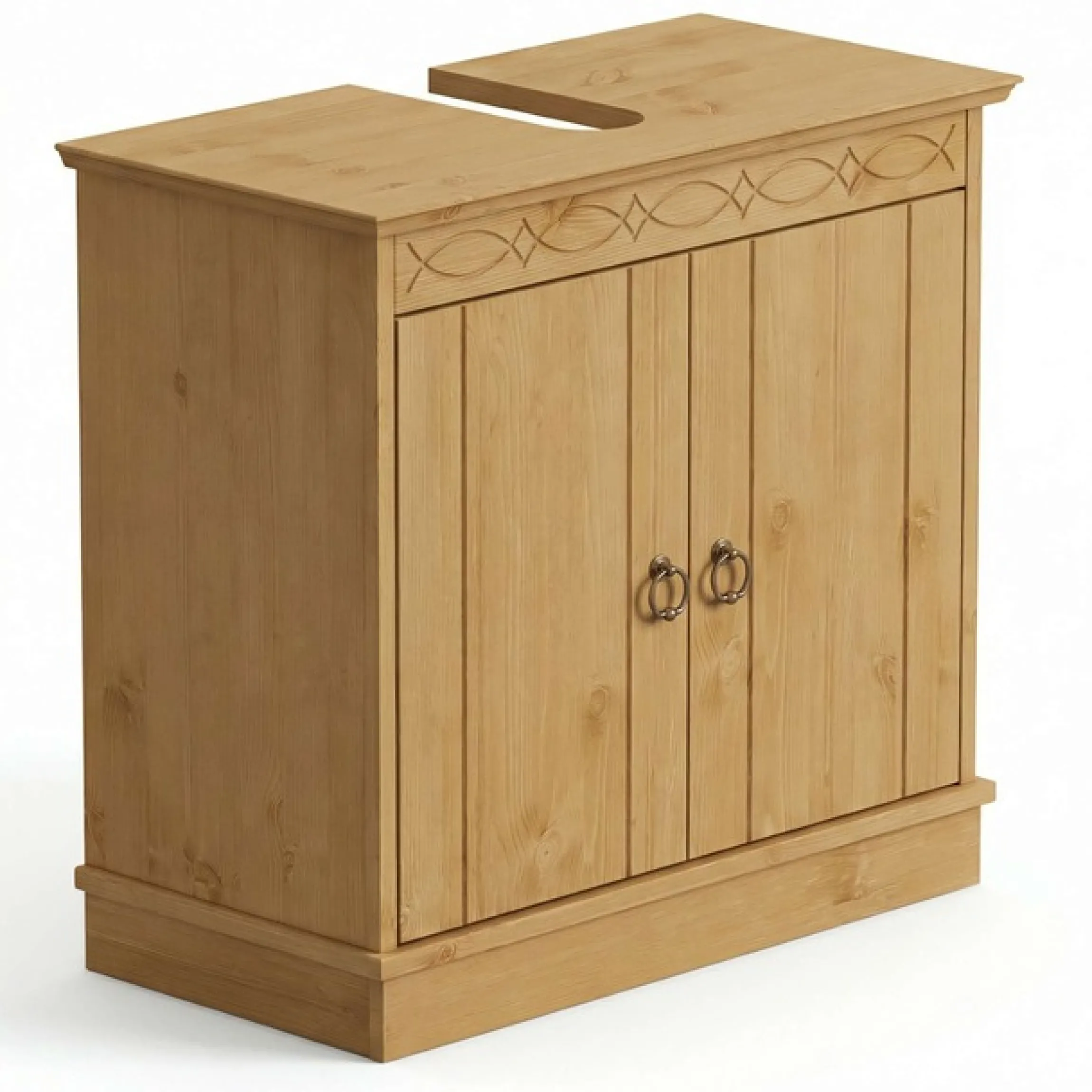 OTTO home Waschbeckenunterschrank »Indra, Badschrank, Badmöbel, Badezimmerschrank« B/T/H: 64/32/66 cm,aus massiver Kiefer, 2 Türen,FSC®-zertifiziert