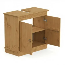 OTTO home Waschbeckenunterschrank »Indra, Badschrank, Badmöbel, Badezimmerschrank« B/T/H: 64/32/66 cm,aus massiver Kiefer, 2 Türen,FSC®-zertifiziert