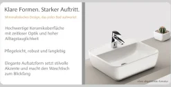 OTTO home Waschtisch »BOZEN, Aufsatz-Waschtisch mit Keramkbecken« Aufsatz-Keramkibecken, grifflose Front
