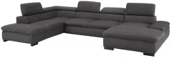 OTTO home Wohnlandschaft »Alberto U-Form, B: 350 cm, mit Kopfteilverstellung, XXL-Sofa« optional mit Schlaffunktion, Couch mit Lederoption