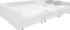 OTTO home Wohnlandschaft »Antonia U-Form, B: 298 cm, inkl. Hocker, Federkernpolsterung« extra große Liegefläche, 282x178cm, inkl. 3 Zierkissen