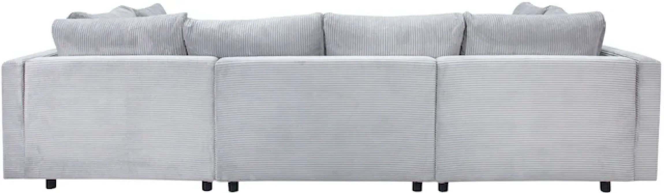 OTTO home Wohnlandschaft »Antonia U-Form, B: 298 cm, inkl. Hocker, Federkernpolsterung« extra große Liegefläche, 282x178cm, inkl. 3 Zierkissen