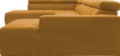 OTTO home Wohnlandschaft »Ballerup 359 x 228 cm, auch mit verstellbarer Sitztiefe« Kopfteile verstellbar, aus pflegeleichtem, weichem Bezugsstoff, U-Form