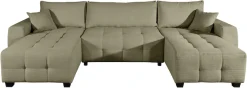 OTTO home Wohnlandschaft »Bella U-Form, B: 314 cm, inkl. Schlaffunktion« inkl. Bettkasten, Bonellfederkern, extra große Liegefläche: 269x135cm