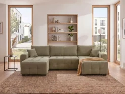 OTTO home Wohnlandschaft »Bella U-Form, B: 314 cm, inkl. Schlaffunktion« inkl. Bettkasten, Bonellfederkern, extra große Liegefläche: 269x135cm