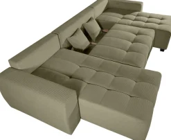 OTTO home Wohnlandschaft »Bella U-Form, B: 314 cm, inkl. Schlaffunktion« inkl. Bettkasten, Bonellfederkern, extra große Liegefläche: 269x135cm