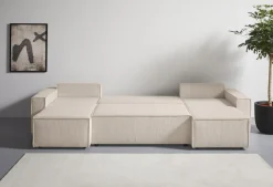 OTTO home Wohnlandschaft »CASSI L-Form, 311cm - OTTO. Verlässliche Qualität.« Schlaffunktion (133/270), Bettkasten, Cord, Unser Tiefpreis