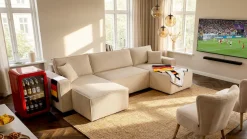 OTTO home Wohnlandschaft »CASSI L-Form, 311cm - OTTO. Verlässliche Qualität.« Schlaffunktion (133/270), Bettkasten, Cord, Unser Tiefpreis
