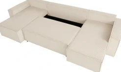 OTTO home Wohnlandschaft »CASSI L-Form, 311cm - OTTO. Verlässliche Qualität.« Schlaffunktion (133/270), Bettkasten, Cord, Unser Tiefpreis
