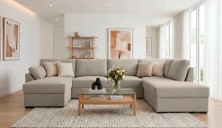 OTTO home Wohnlandschaft »Citry« Breite 309 cm, Chenille, Bettfunktion, Bettkasten, U-Form