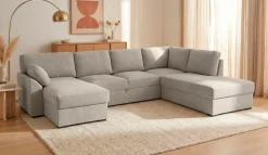 OTTO home Wohnlandschaft »Citry« Breite 309 cm, Chenille, Bettfunktion, Bettkasten, U-Form