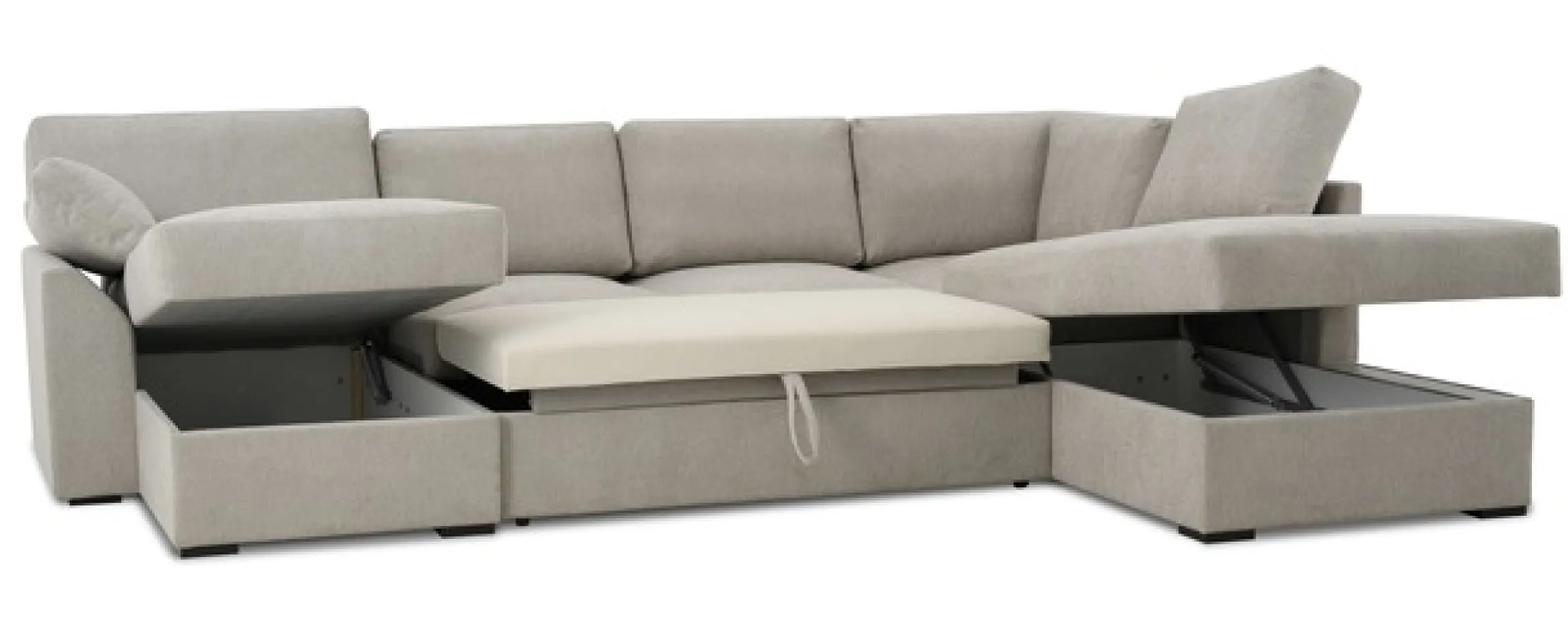 OTTO home Wohnlandschaft »Citry« Breite 309 cm, Chenille, Bettfunktion, Bettkasten, U-Form