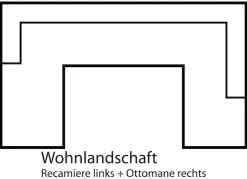 OTTO home Wohnlandschaft »Cornwall U-Form« inkl. Sitztiefenverstellung, wahlweise mit Schlaffunktion