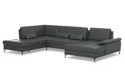 OTTO home Wohnlandschaft »Costello U-Form, B: 363 cm mit Sitztiefen-, Armteilverstellung &« 3 Nierenkissen, optional Schlaffunktion & Bettkasten