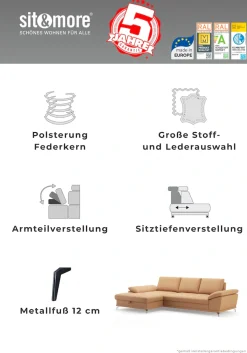 OTTO home Wohnlandschaft »Costello U-Form, B: 363 cm mit Sitztiefen-, Armteilverstellung &« 3 Nierenkissen, optional Schlaffunktion & Bettkasten