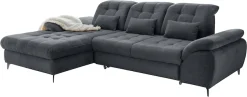 OTTO home Wohnlandschaft »Delphino Multifunktionen, Bettfunktion, Breite 273cm, L-Form« inkl. Bettkasten, Schlaffunktion, Kopfteil- und Sitztiefenverstellung